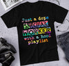 Just A Dope Social Worker With A Hood Playlist Standard/Premium T-Shirt - Dreameris