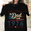 American Flag World's Greatest Dad Was Born In 1976 Birthday Gift Standard/Premium T-Shirt Hoodie - Dreameris