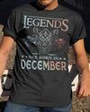 Legends Are Born In December Skull Birthday Gift Standard/Premium T-Shirt Hoodie - Dreameris