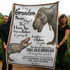 My Grandson Dinosaurs Believe In Yourself Gift From Nunna Fleece Blanket-Sherpa Blanket - Dreameris