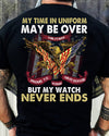 My Watch Never Ends American Flag USA Veteran Day Red Friday Gift For Veteran Standard/Premium T-Shirt Hoodie Top Selling