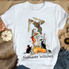 Namaste Witches Do Yoga With Black Cat Halloween Gift For Yogis Standard/Premium T-Shirt - Dreameris