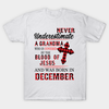 Never Underestimate A Grandma Who Is Covered By The Blood Of Jesus December Birthday Gift Standard/Premium T-Shirt Hoodie - Dreameris