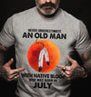 Never Underestimate An Old Man With Native Blood July Birthday Gift Standard/Premium T-Shirt Hoodie - Dreameris