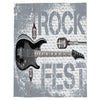 Rock And Fest Gift For Guitar Lovers Fleece/Sherpa Blanket - Dreameris
