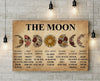 The Moon Waxing Crescent First Quarter Waxing Gibbous Full Moon Poster/Matte Canvas - Dreameris