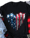 Turtle Heart American Flag Independence Day Freedom Gift Standard/Premium T-Shirt - Dreameris