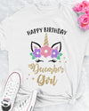 Unicorn Happy Birthday December Girl Happy Birthday To Me Birthday Gift Standard/Premium T-Shirt Hoodie - Dreameris