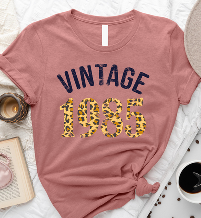 Vintage 1985 Birthday Leopard Pattern Standard/Premium T-Shirt - Dreameris