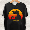 Vintage Angry Black Cat What Gift Standard/Premium T-Shirt - Dreameris