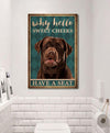 Why Hello Sweet Cheeks Have A Seat Brown Labrador Poster/Matte Canvas - Dreameris