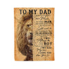 Lion To My Dad I Know It's Not Easy For A Man To Raise A Man Gift From Son - Fleece Blanket - Dreameris