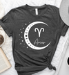 Moon Zodiac Sign Horoscope Aries March Birthday Standard/Premium T-Shirt - Dreameris