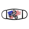 Hand drawn and inked american motocross motorcycle 2 - Face Mask - Dreameris