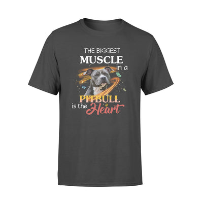 FF The Biggest Muscle In A Pitbull Is The Heart Gift Dog Lovers T-shirt - Dreameris
