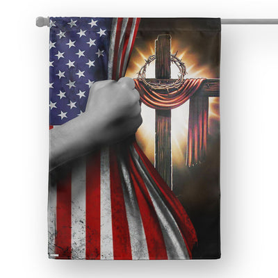 FF Christian Cross American Garden Flag/House Flag/Yard Sign - Dreameris