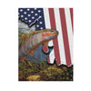 Dreameris Rainbow Trout Steelhead Fishing American Flag Gift - Sherpa Blanket - Dreameris