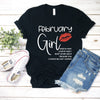 February Girl Hated By Many Loved By Plenty Lipstick Birthday Gift Standard/Premium T-Shirt Hoodie - Dreameris