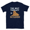Dreameris Labrador Retriever The Best Therapy Is Golden Short Sleeve Unisex T Shirt - Dreameris