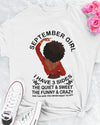 September Girl Black Queen I Have 3 Sides September Birthday Gift For Her Standard/Premium T-Shirt Hoodie