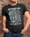 September Man Facts Not One To Mess With September Birthday Gift For Him Standard/Premium T-Shirt Hoodie