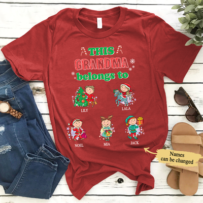 Personalized Grandma Belongs To Gift For Christmas - Standard T-shirt - Dreameris